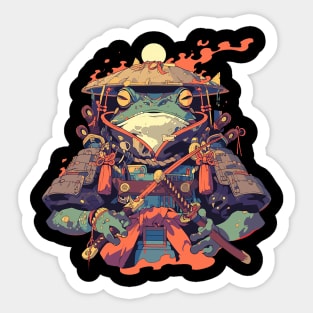 samurai frog Sticker